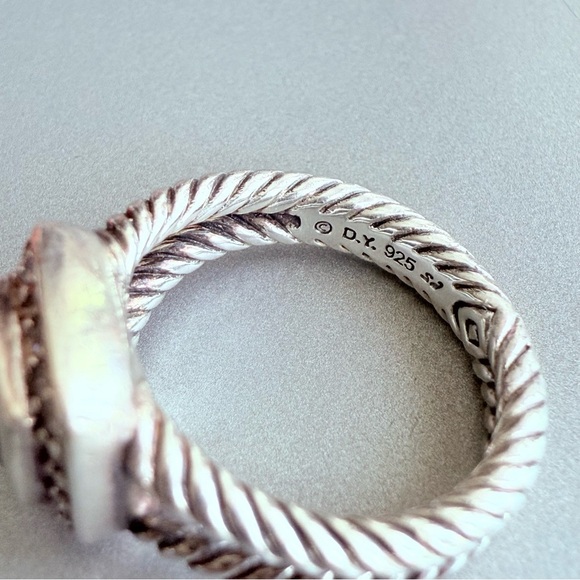 David Yurman Onyx And Diamonds Albion Ring in Sterling Silver - Picture 5 of 13